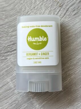 Humble Bergamot & Ginger Baking Soda-Free Deodorant - White/Green